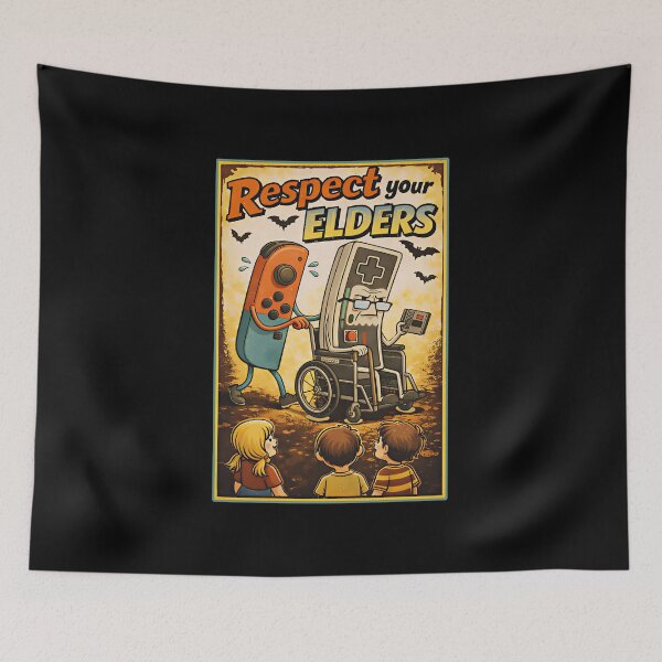 Item preview, Respect Your Elders Retro Gaming Funny Gamer Controller 80s designed and sold by gear-posters.