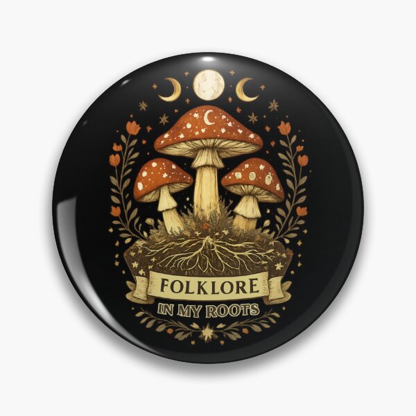 Item preview, Folklore in My Roots – Whimsical Mushroom Folk Art Design designed and sold by SidTastic .