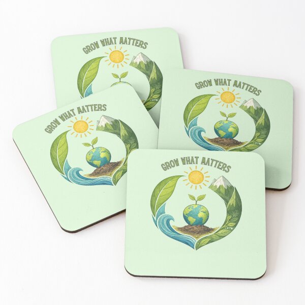 Item preview, Grow What Matters – Eco Balance Illustration designed and sold by hallwell.