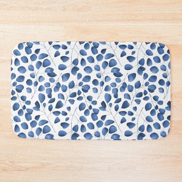 Item preview, Dancing Eucalyptus Leaves - Royal Blue designed and sold by thecolorbirdie.