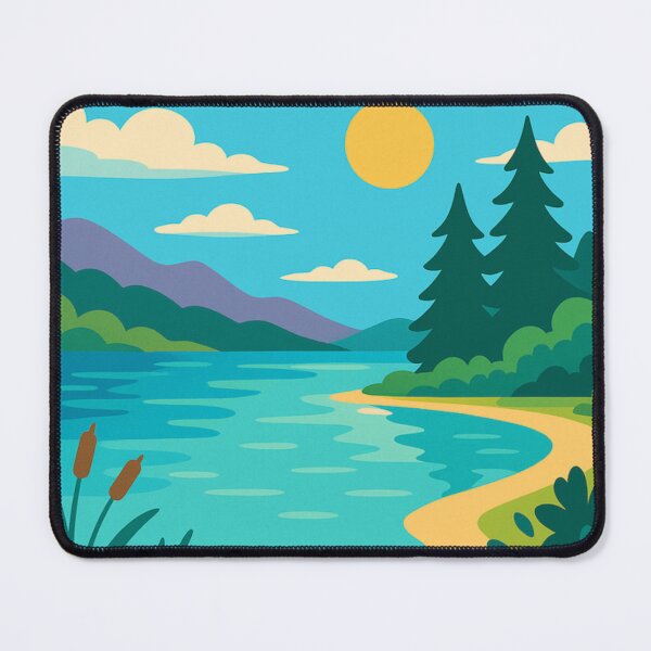 Item preview, Summer Lakeside Escape with Glowing Path designed and sold by MIArt Studio.