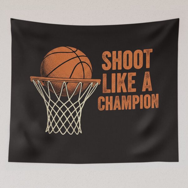Item preview, Shoot Like A Champion Motivational Basketball Art designed and sold by ArtByRahim.
