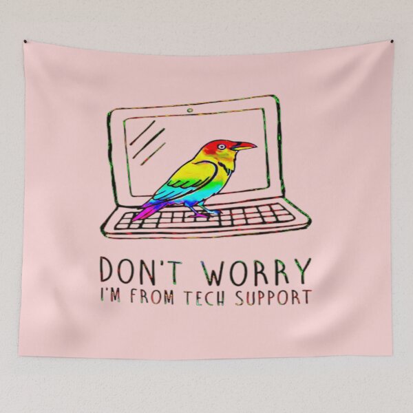 Item preview, I’m From Tech Support Rainbow Raven Laptop 01 designed and sold by creativerooney.