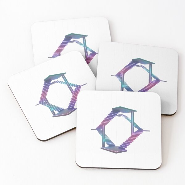 Item preview, Escher Stairs Infinity – Impossible Neon Geometry designed and sold by Tily360.