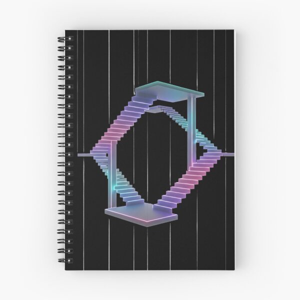 Item preview, Escher Stairs Infinity – Impossible Neon Geometry designed and sold by Tily360.