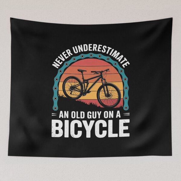 Item preview, Never Underestimate An Old Guy On A Bicycle Cycling Bike9  designed and sold by AquaKiev.