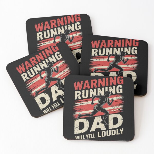 Item preview, Warning Running Dad Will Yell Loudly Father Jogging Running  designed and sold by MarryIsMonth.