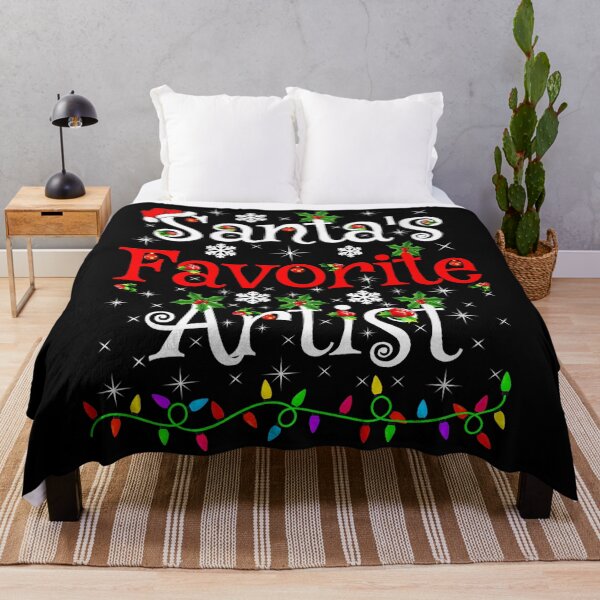 Item preview, Wos Santa Favorite Artist Christmas Lights Family Xmas Vneck  designed and sold by WayTBeenkenArt.