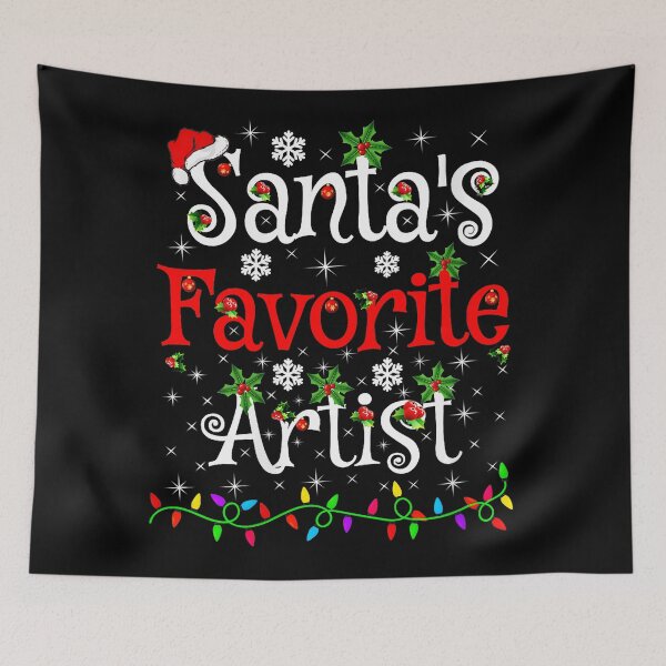 Item preview, Wos Santa Favorite Artist Christmas Lights Family Xmas Vneck  designed and sold by WayTBeenkenArt.