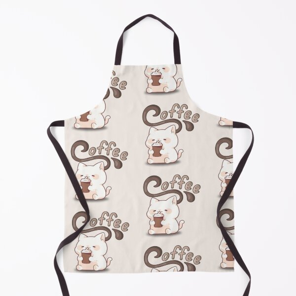 Item preview,  Drawing of cute cat sipping coffee  designed and sold by NivyasArtistry.