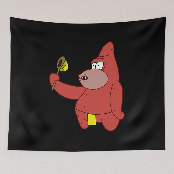 Item preview, Caveman Patrick Holding Jellyfishing Net  designed and sold by mengematikon.
