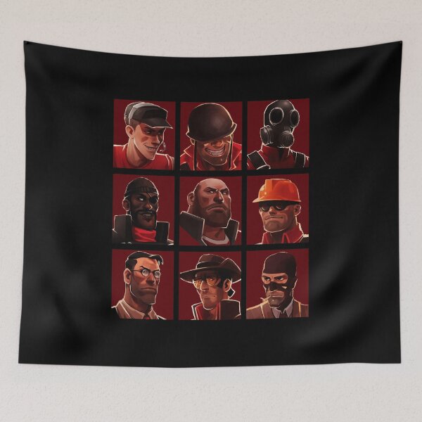 Item preview, Team Fortress 2 Red Team Character Grid designed and sold by animefan1368.