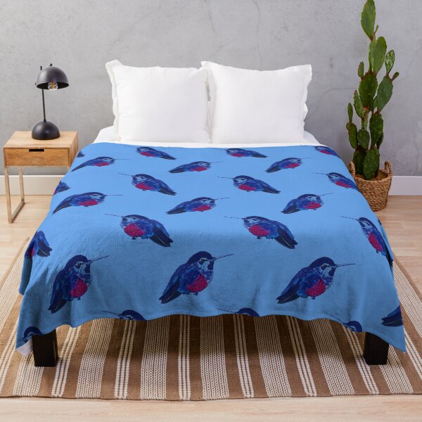 Item preview, Pink Belly Hummingbird-Light Blue designed and sold by deblevart.