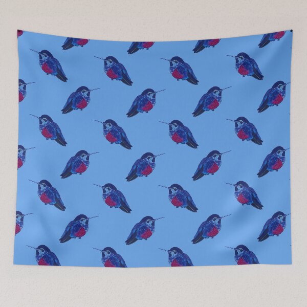 Item preview, Pink Belly Hummingbird-Light Blue designed and sold by deblevart.