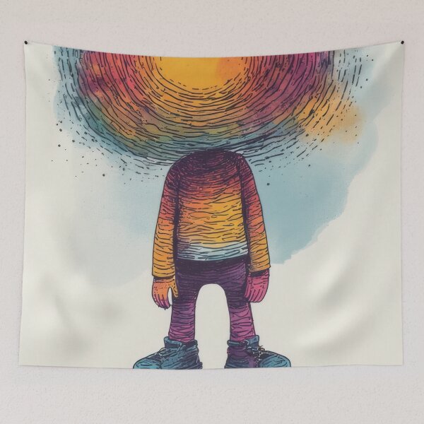 Item preview, Head in the clouds, swirling colors designed and sold by Mianku | Für das Leben.