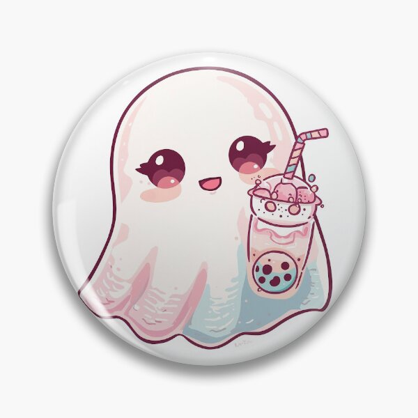 Item preview, Cute Pastel Ghost with Bubble Tea designed and sold by Super-tshirtco.