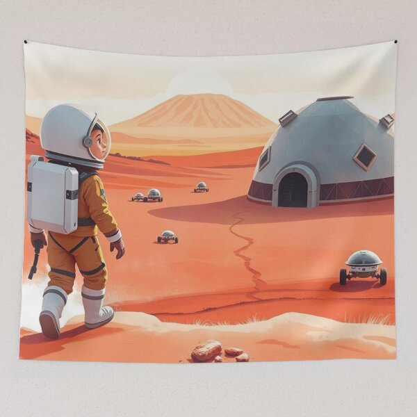 Item preview, Mars Mission Kids – Minimal  Space Illustration designed and sold by HappySproutArt.