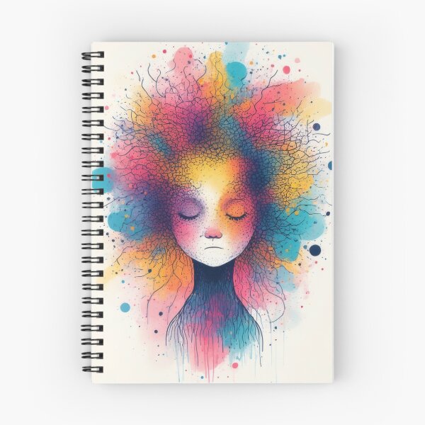 Item preview, Colorful thoughts of a melancholic figure designed and sold by Mianku | Für das Leben.
