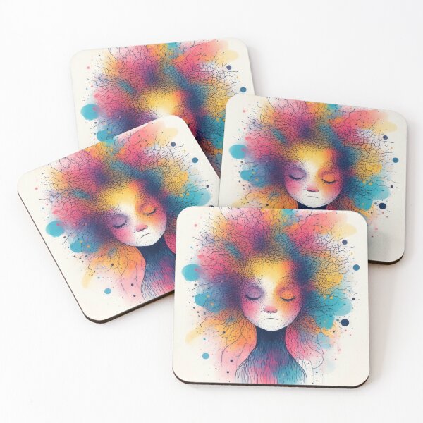 Item preview, Colorful thoughts of a melancholic figure designed and sold by Mianku | Für das Leben.
