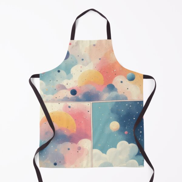 Item preview, Pastel-colored planets and clouds comic panel designed and sold by Mianku | Für das Leben.