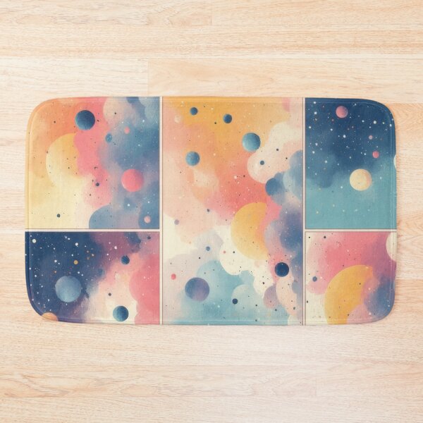 Item preview, Pastel-colored planets and clouds comic panel designed and sold by Mianku | Für das Leben.
