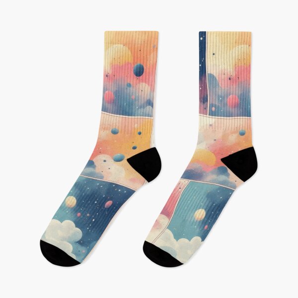 Item preview, Pastel-colored planets and clouds comic panel designed and sold by Mianku | Für das Leben.