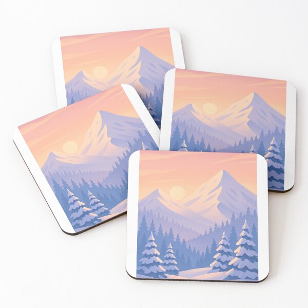 Item preview, Winter Forest Glow with Snowy Pines designed and sold by MIArt Studio.