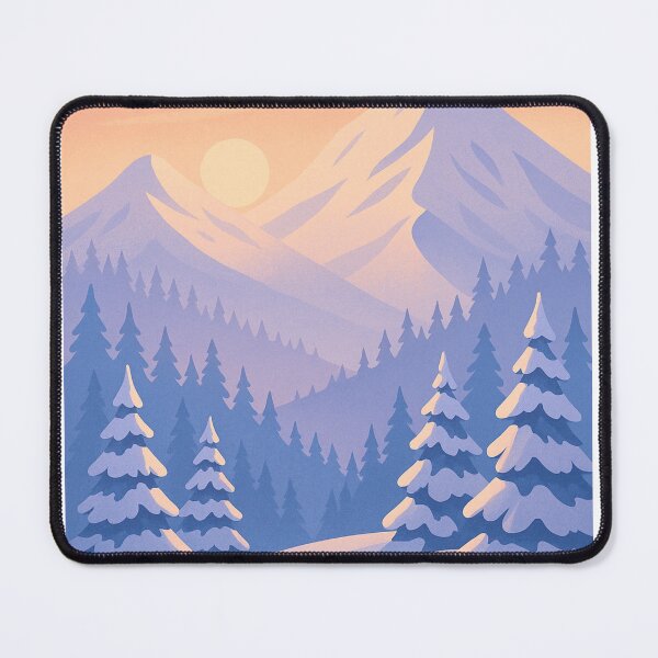 Item preview, Winter Forest Glow with Snowy Pines designed and sold by MIArt Studio.