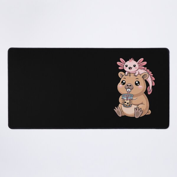 Item preview, Capybara and axolotl bubble tea designed and sold by jkrphoto.