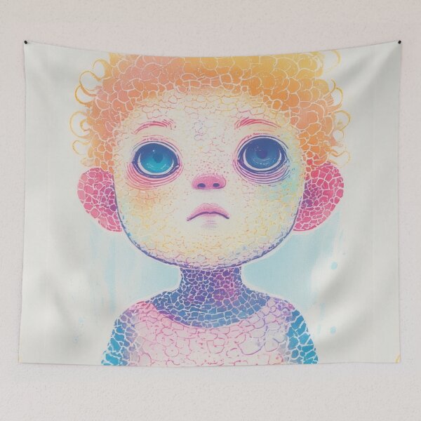 Item preview, Sad child with colorful skin texture designed and sold by Mianku | Für das Leben.