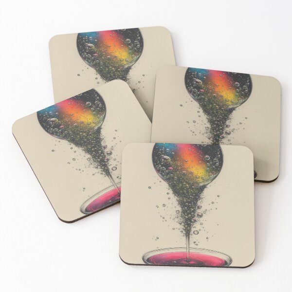 Item preview, Pouring a rainbow into a wine glass designed and sold by Mianku | Für das Leben.