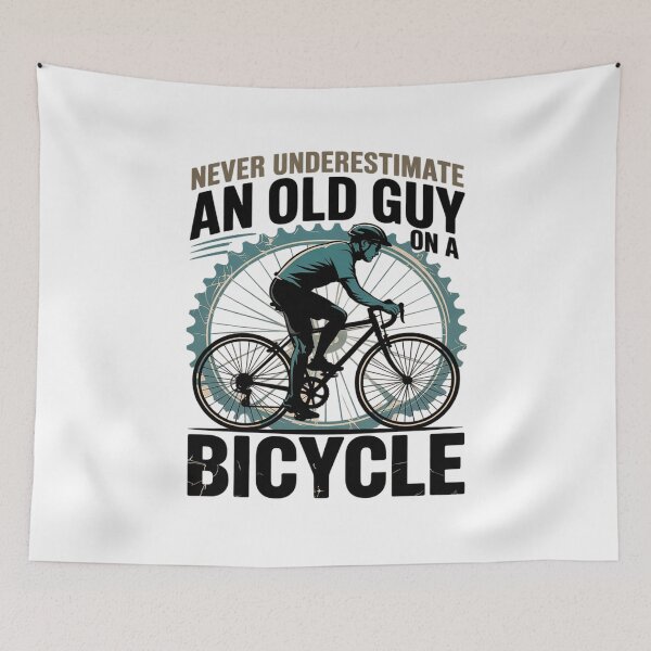 Item preview, Never Underestimate An Old Guy On A Bicycle Cycling 9  designed and sold by AquaKiev.