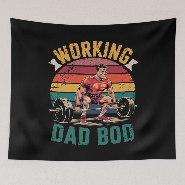 Item preview, Working On My Dad Bod Weightlifting Fitness Gym Fathers Day 3  designed and sold by FadeOfThrone.