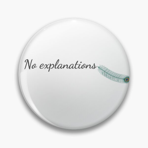 Item preview, No explanations Typography Quote Design | Trendy Text Art for Gifts designed and sold by PixelWaveBD.