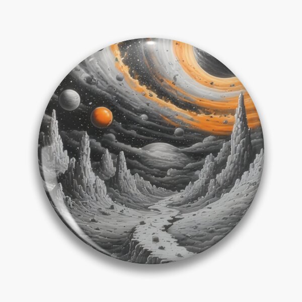 Item preview, Cosmic landscape with celestial bodies and canyon designed and sold by Mianku | Für das Leben.