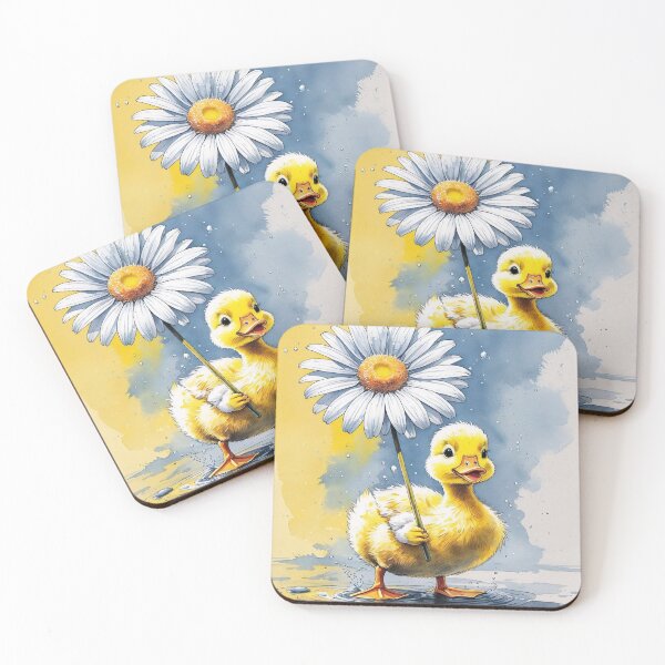 Item preview, Daisy Parasol Duckling – A Cottagecore Daydream designed and sold by Deezyned.