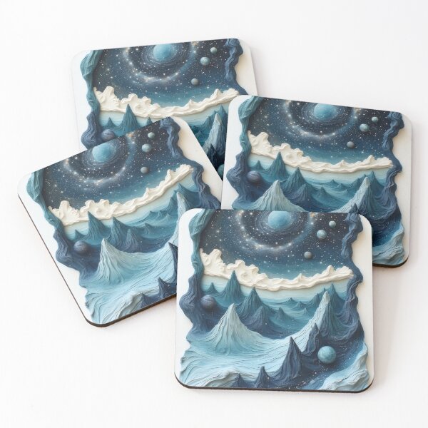 Item preview, Dream landscape: Mountains under stars and planets designed and sold by Mianku | Für das Leben.