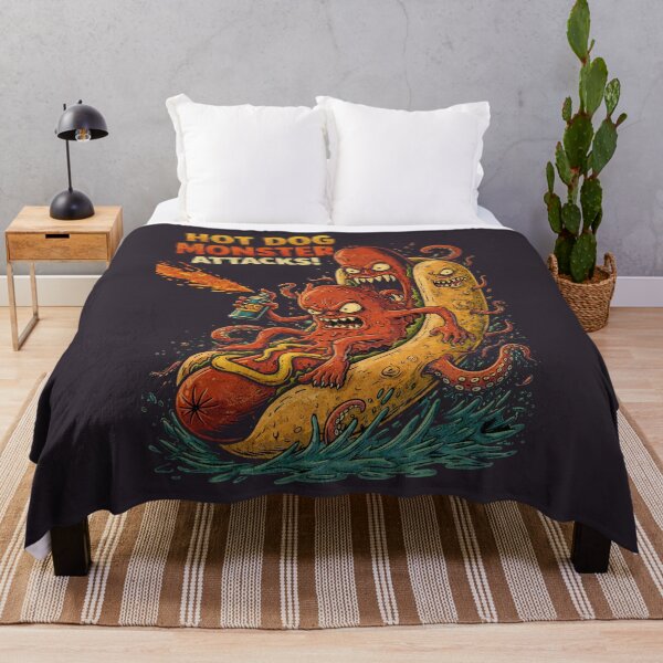 Item preview, Hot Dog Monster Attacks – Horror Food Comic Monster Design designed and sold by The True American.