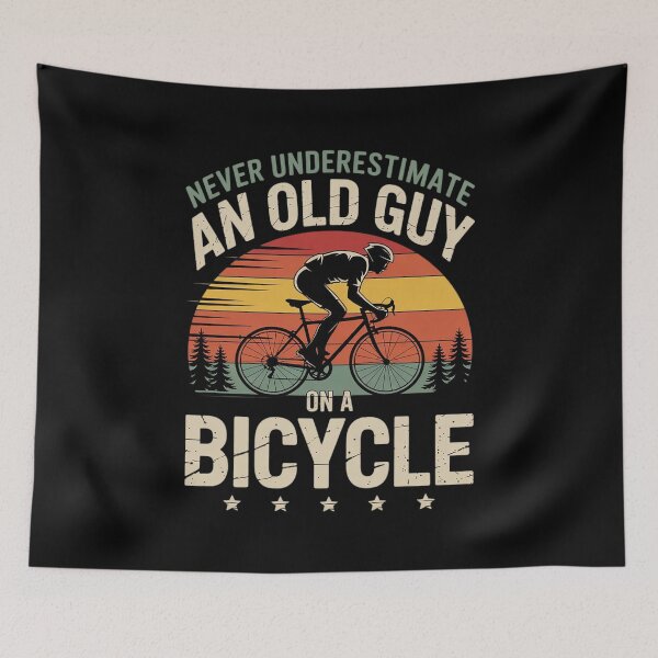 Item preview, Never Underestimate An Old Guy On A Bicycle Cycling4  designed and sold by AquaKiev.