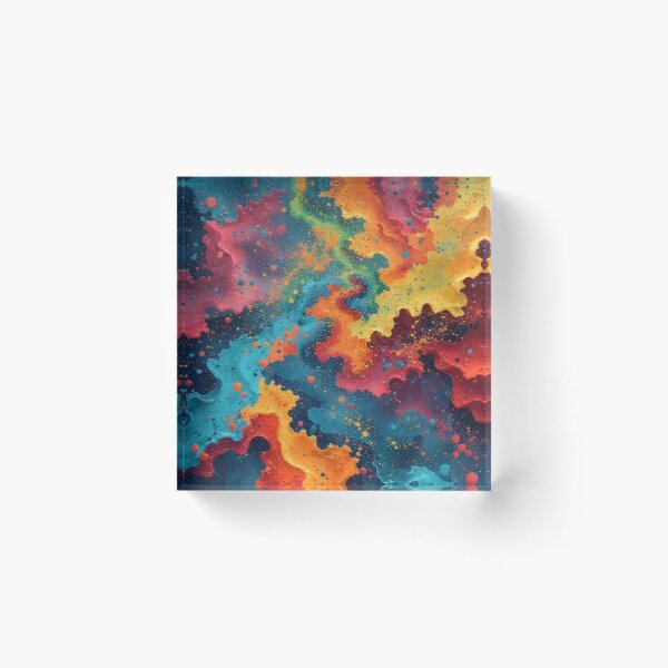 Item preview, A vibrant, abstract explosion of color on a dark background designed and sold by Mianku | Für das Leben.