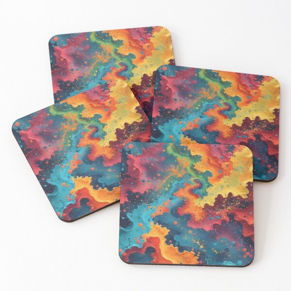 Item preview, A vibrant, abstract explosion of color on a dark background designed and sold by Mianku | Für das Leben.
