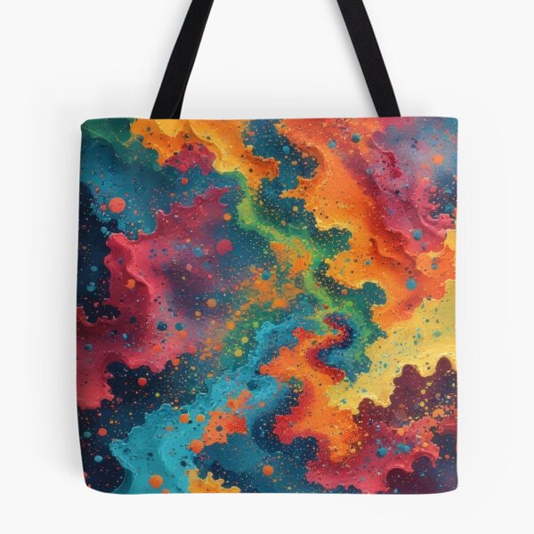 Item preview, A vibrant, abstract explosion of color on a dark background designed and sold by Mianku | Für das Leben.