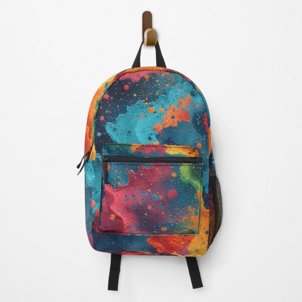 Item preview, A vibrant, abstract explosion of color on a dark background designed and sold by Mianku | Für das Leben.