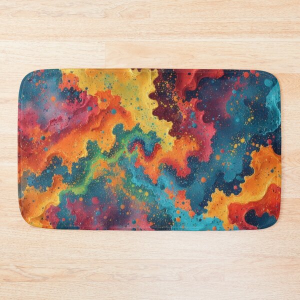 Item preview, A vibrant, abstract explosion of color on a dark background designed and sold by Mianku | Für das Leben.