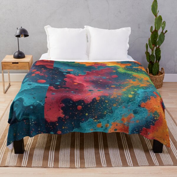 Item preview, A vibrant, abstract explosion of color on a dark background designed and sold by Mianku | Für das Leben.