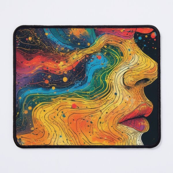 Item preview, Abstract explosion of color in facial profile designed and sold by Mianku | Für das Leben.