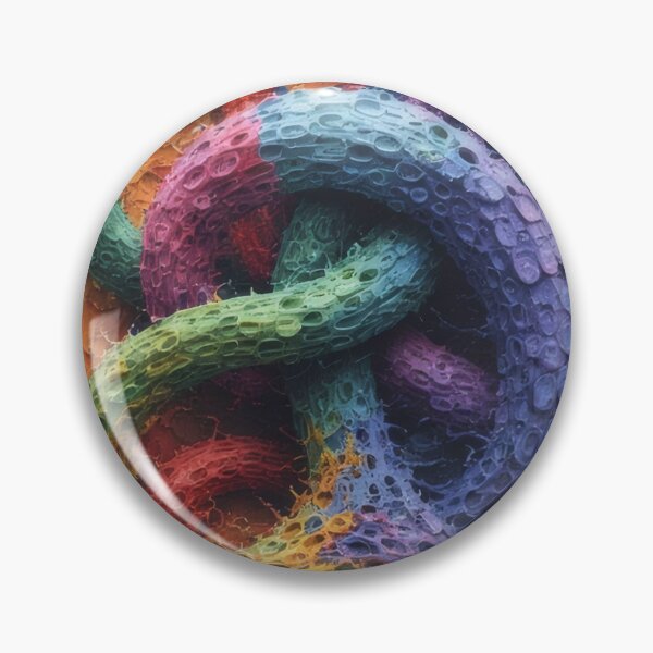 Item preview, Colorful, textured, connected rings abstraction designed and sold by Mianku | Für das Leben.
