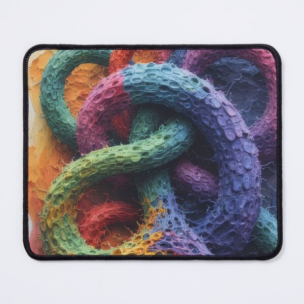 Item preview, Colorful, textured, connected rings abstraction designed and sold by Mianku | Für das Leben.