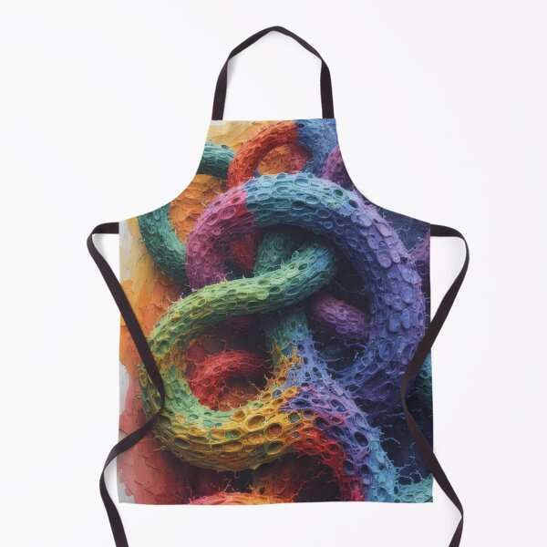 Item preview, Colorful, textured, connected rings abstraction designed and sold by Mianku | Für das Leben.