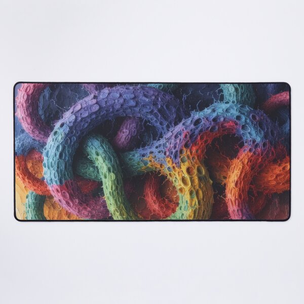Item preview, Colorful, textured, connected rings abstraction designed and sold by Mianku | Für das Leben.
